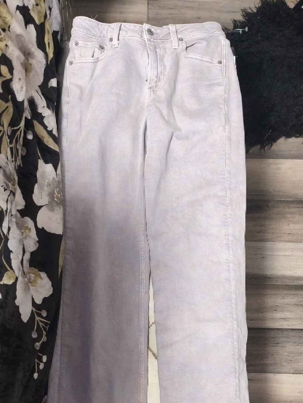 American Eagle Outfitters Women's High-Rise Jeans - Light Gray